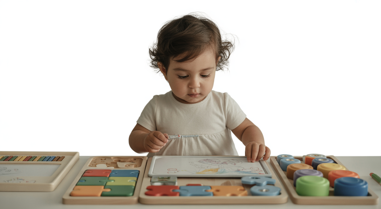 Child in North Carolina participating in autism therapy session with caregiver support