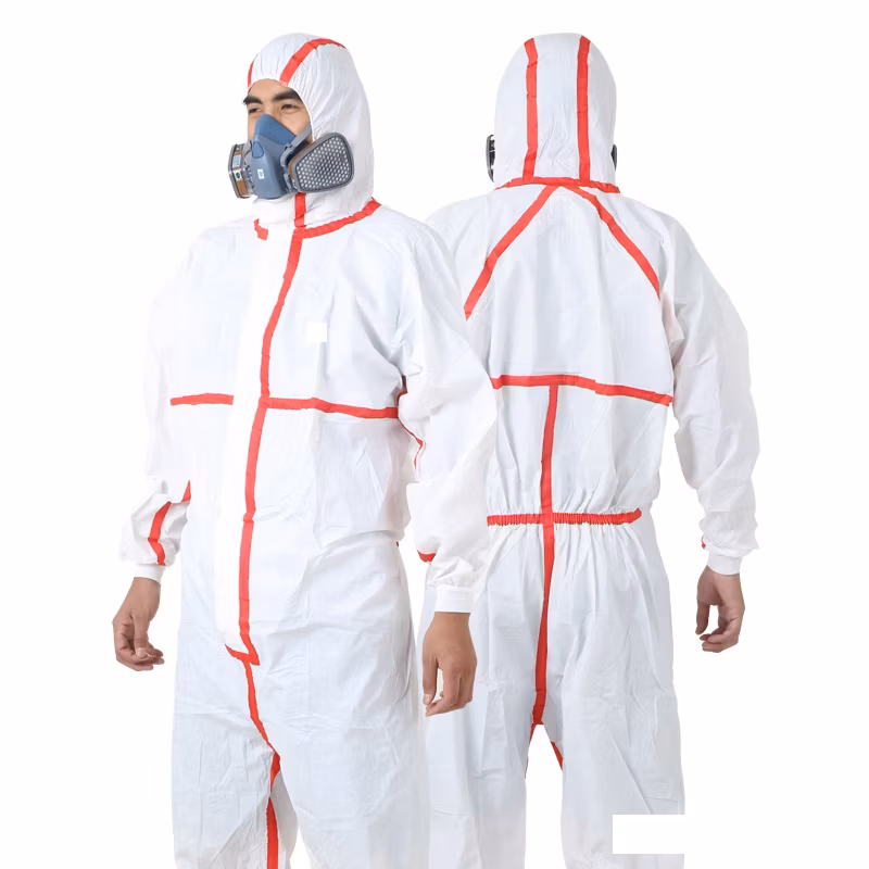China Disposable Yellow Hazmat Suit, Protective Chemical Plastic ...