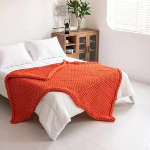 orange weighted blanket