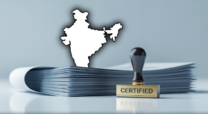 Documents and official stamp symbolizing BIS certification for imports in India